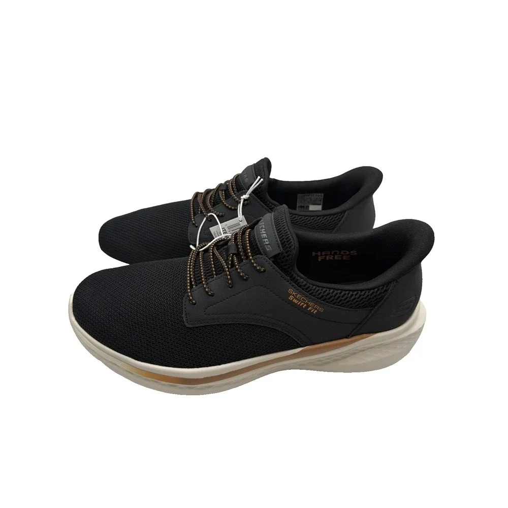 Skechers Men's Black Swift Fit Shoes Hands-Free Slip-On Memory Foam Size 9